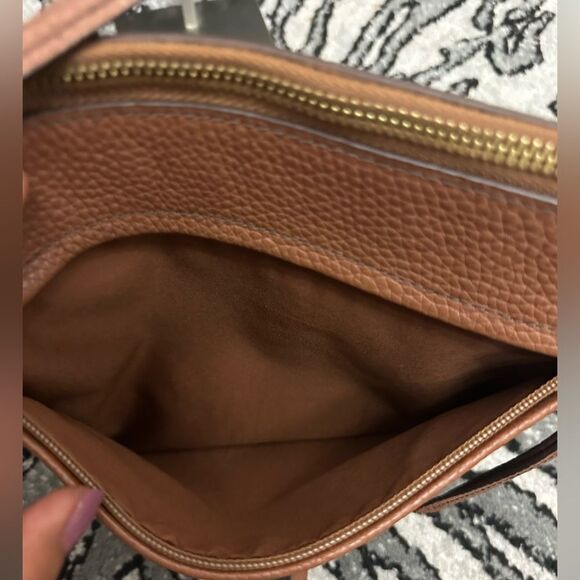 Fossil Tan Leather Crossbody Bag - Picture 7 of 10